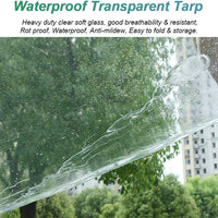 Wasserdicht Transparent Plane 4x6m Schutzplane Folie