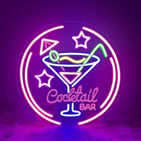 LED Neon Schild Drinks Cocktail Bar Neonlicht USB Club