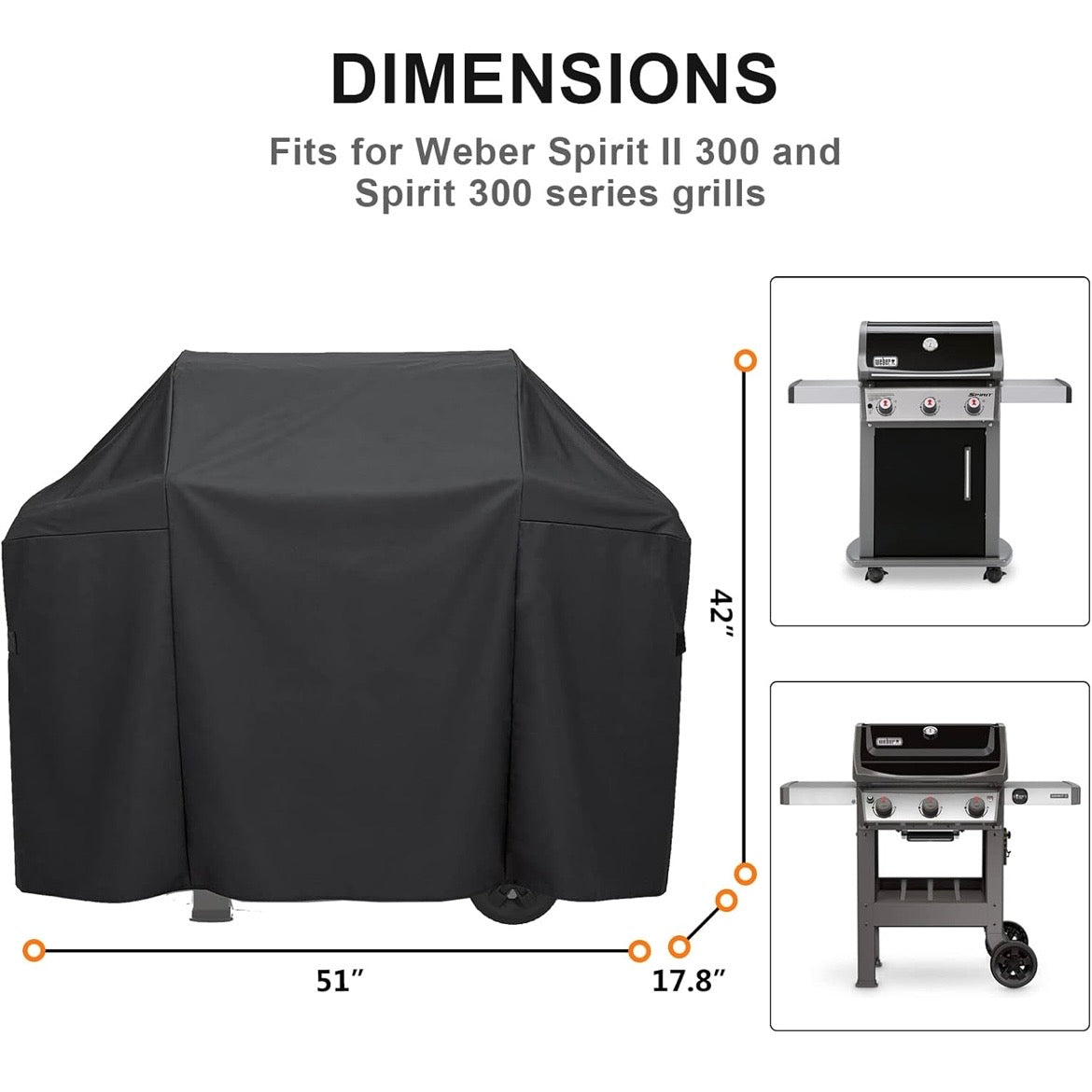 Grillabdeckung Weber Spirit II 300 Spirit 200 Serie Gasgrill Grillzubehör