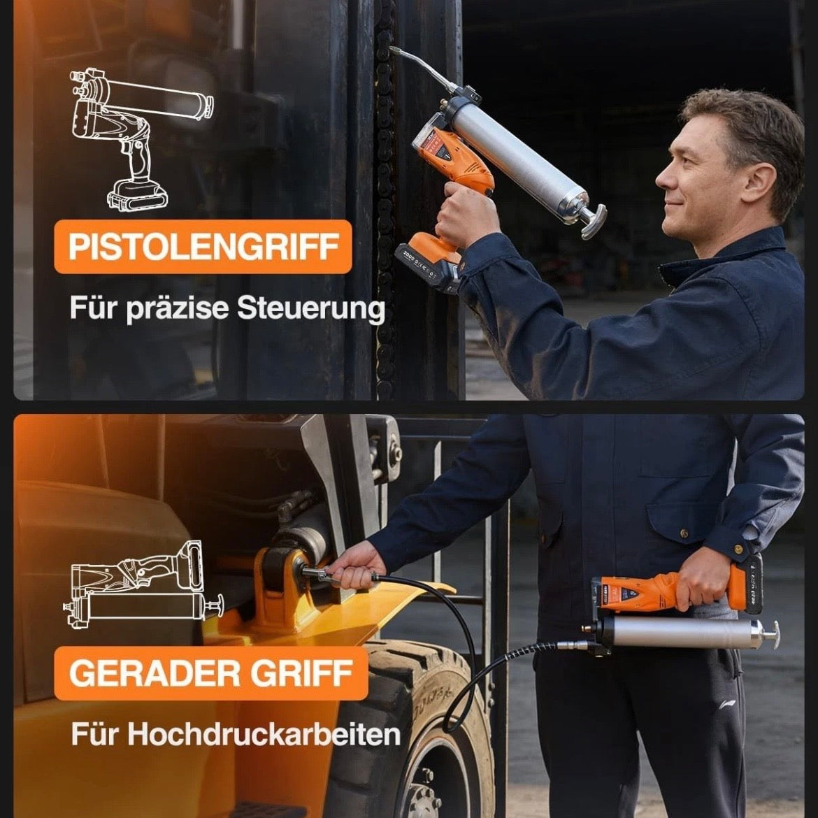 2in1 Akku Fettpresse Werkstattpresse Elektrisch Presse Werkstatt