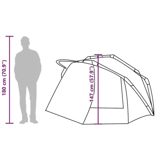5 Personen Angelzelt Outdoor Zelt Camping Grau