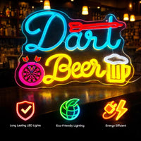 LED Neon Schilt Dart Beer Bier Neonlicht USB Bar