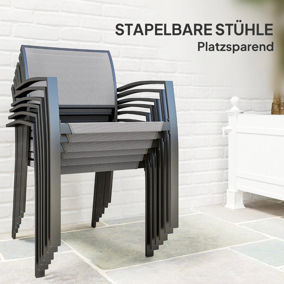 Sitzgruppe 7tlg Essgruppe 6 Personen Esstisch Gartenmöbel