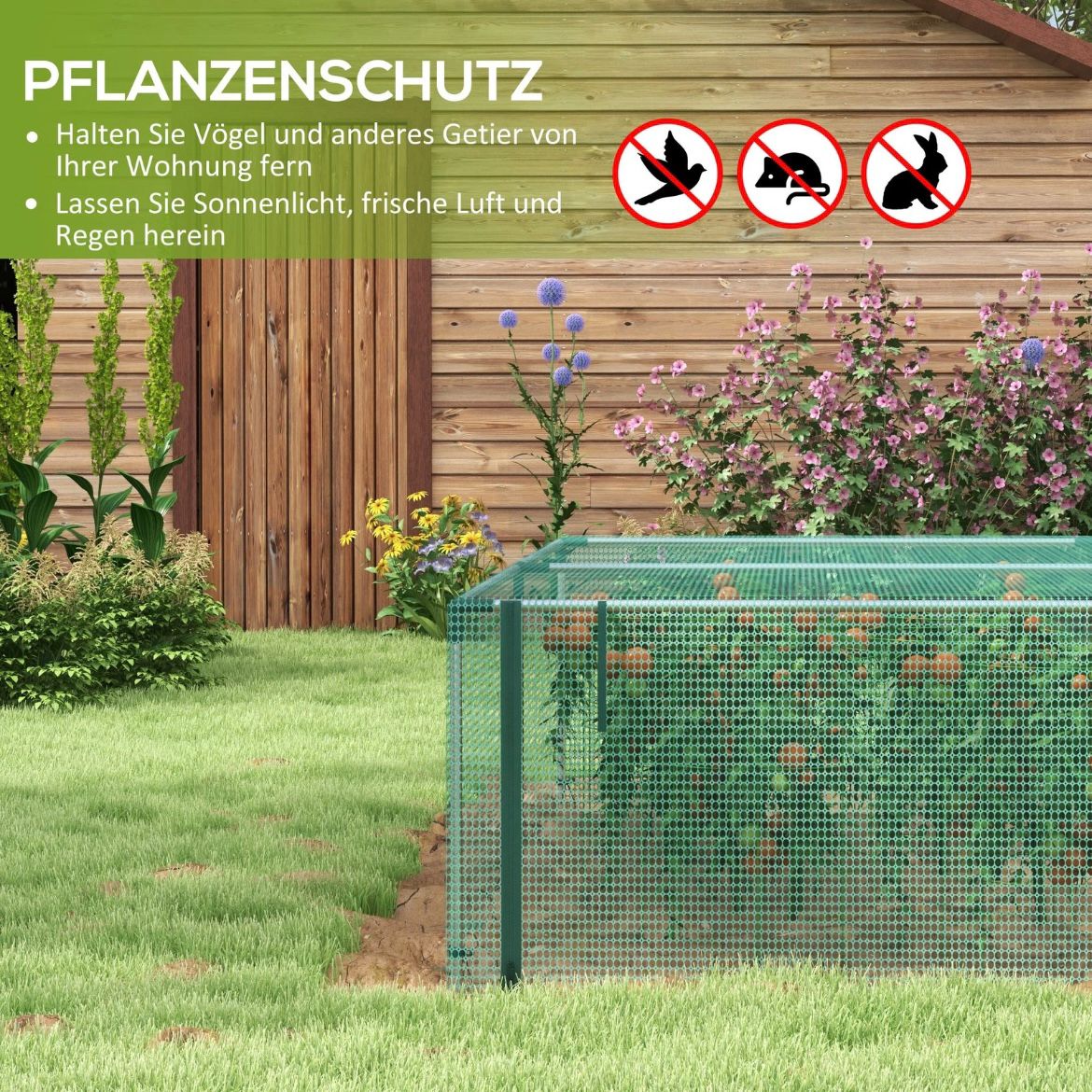1,25x3,73m Gartennetz Pflanzenschutz Gartenzubehör Gartenzelt