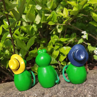 3x Frosch Figuren Garten Deko Frösche Miniteich Deko Set Gartendeko