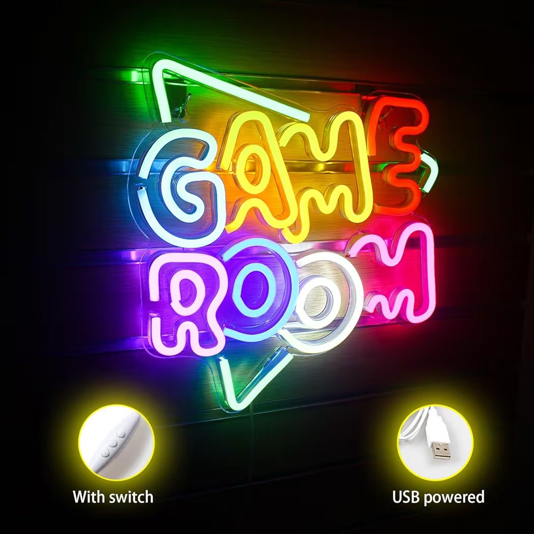 LED Neon Schild Game Room Neonlicht USB