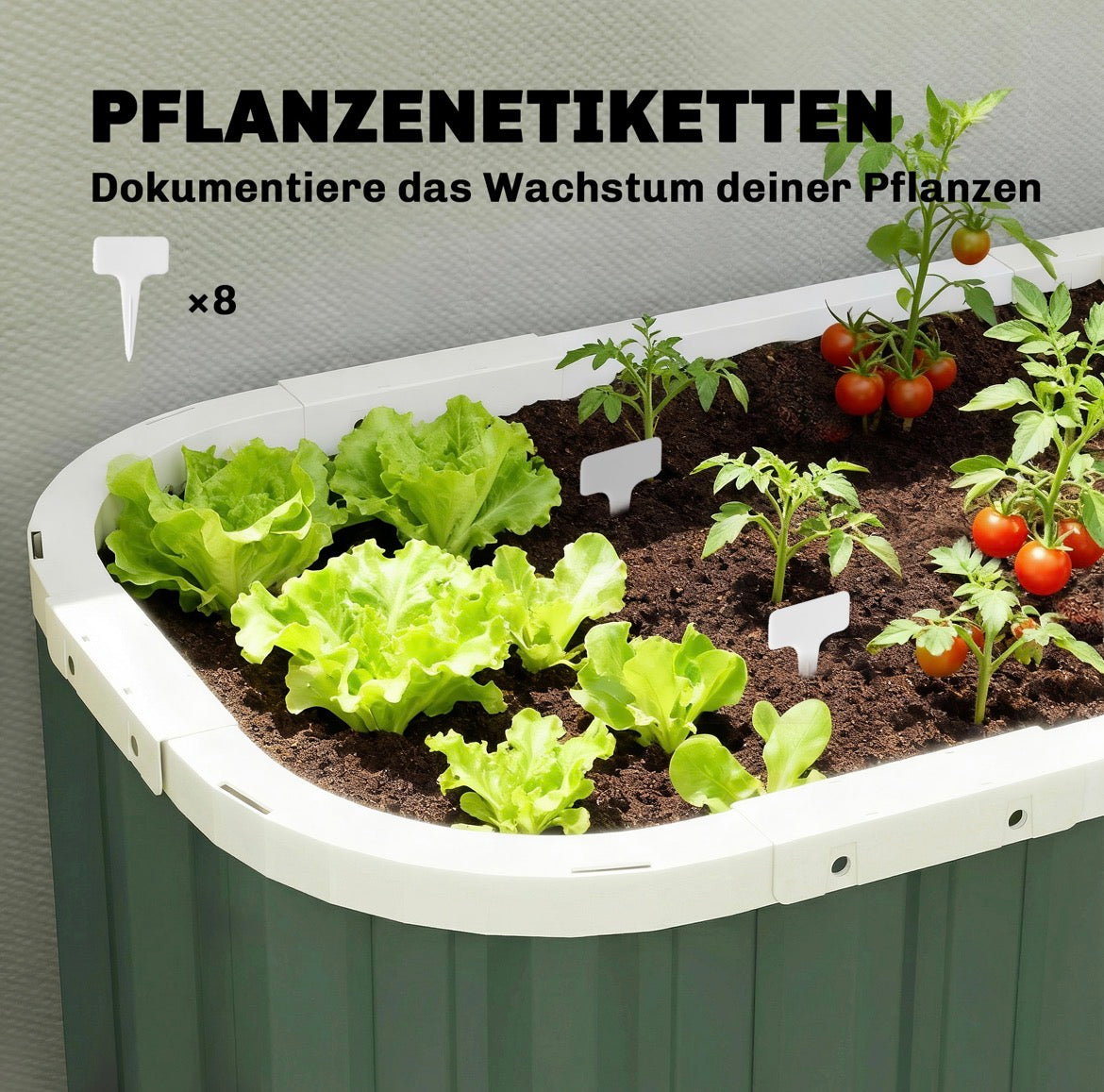 Hochbeet Gartenbeet Pflanzenetiketten Frühbeet