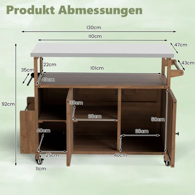 Grillwagen Grilltisch Grillschrank Outdoor Grill