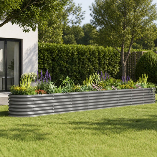 Hochbeet Pflanzbeet Stahl Garten Beet Metall Wetterfest 332cm