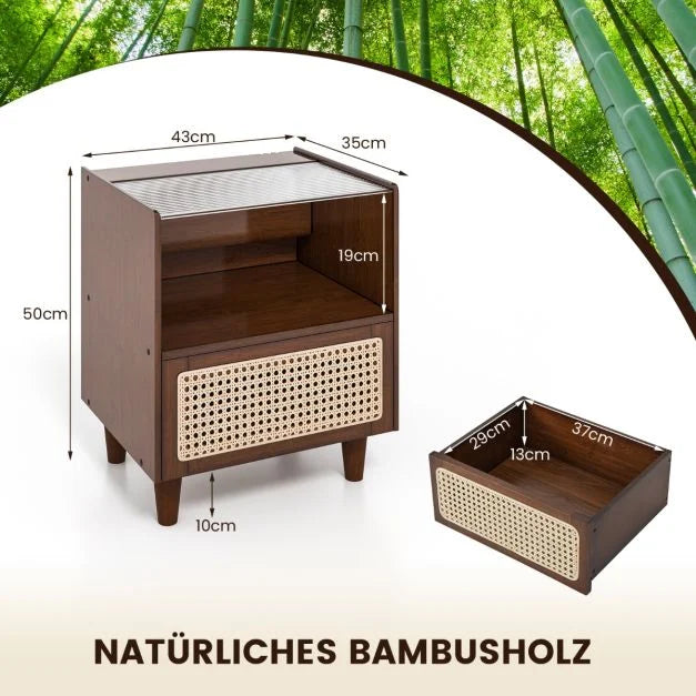 2x Nachttisch Beistelltisch Schlafzimmertisch Tisch