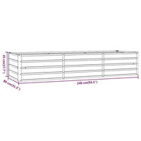 Hochbeet Cortenstahl Pflanzbeet Pflanzkasten 240x80x45cm