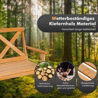 2-Sitzer Hollywoodschaukel Holz Gartenschaukel Hängebank Hängeschaukel