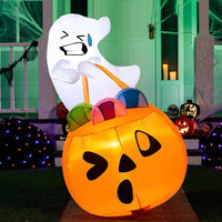Aufblasbare Halloween Geisterdeko Süßigkeiten-Tasche Deko Geist