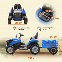 Elektrischer Kinder Traktor Anhänger 
Kinderfahrzeug Elektrotraktor