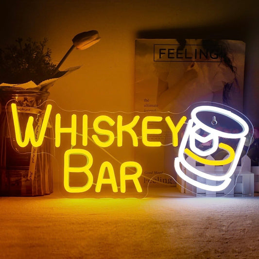 Whiskey Bar Neon Schild LED Neon Wanddekoration Dekoration Wand Beleuchtung
