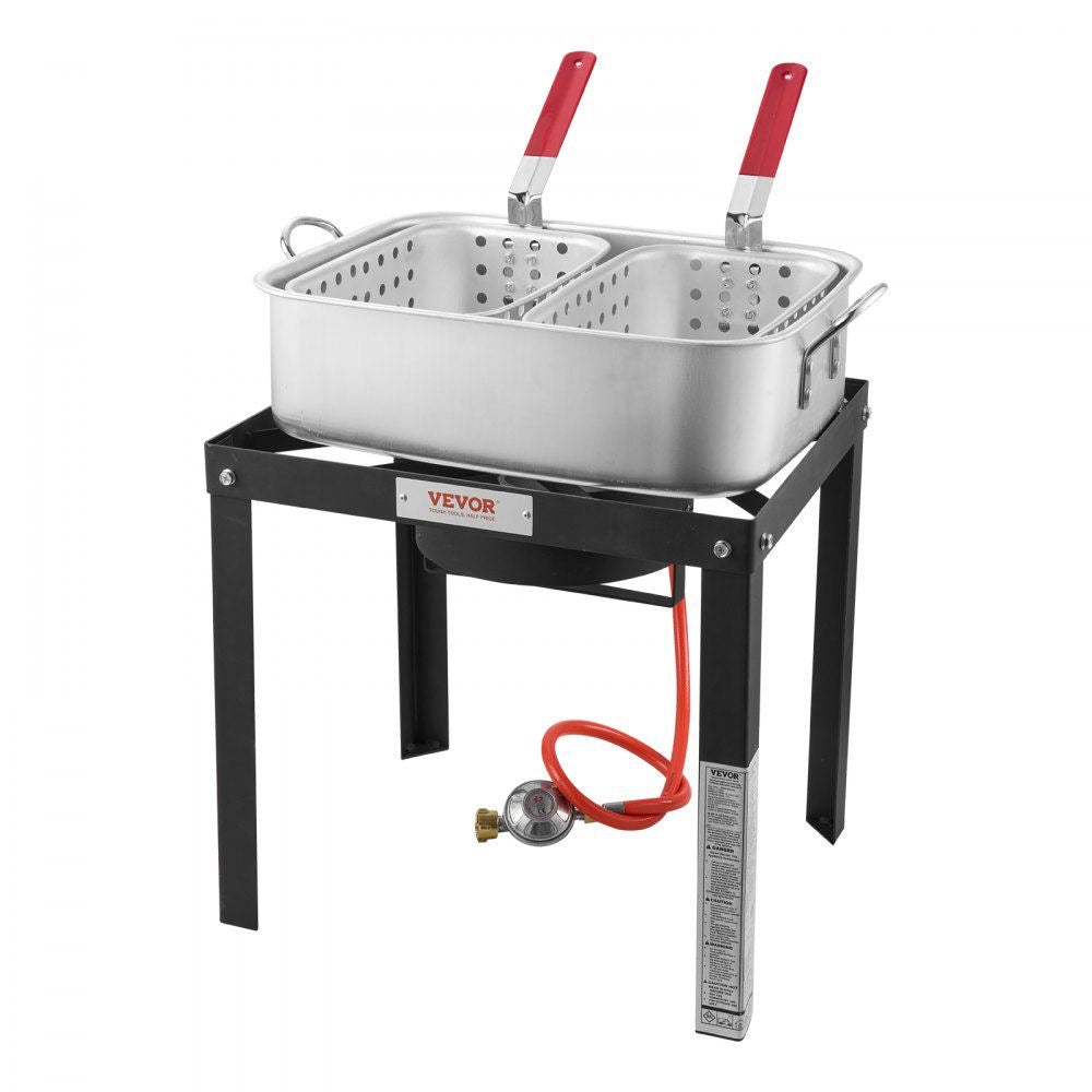 Outdoor Gas Fritteuse Hähnchenfritteuse mit 2 Körben Kochen