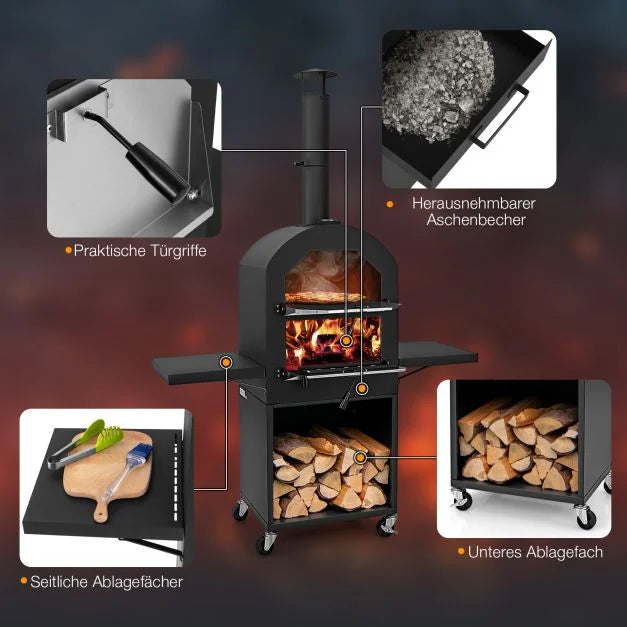 Holzofen Pizzaofen Gartenofen Pizzastein Ofen