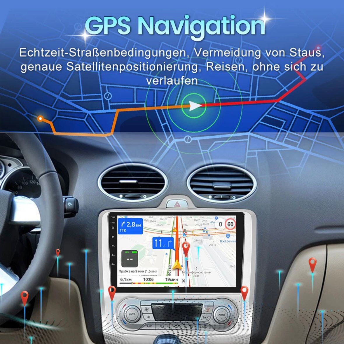 Autoradio für Ford Focus MK2 MK II 2004-2011 Android 15 Apple Carplay