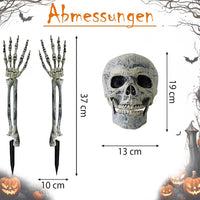 Halloween Skelett Schädel Dekoration Gartendeko