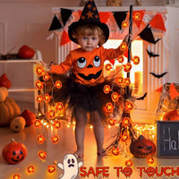 Halloween Lichterkette Kürbis Dekoration Beleuchtung