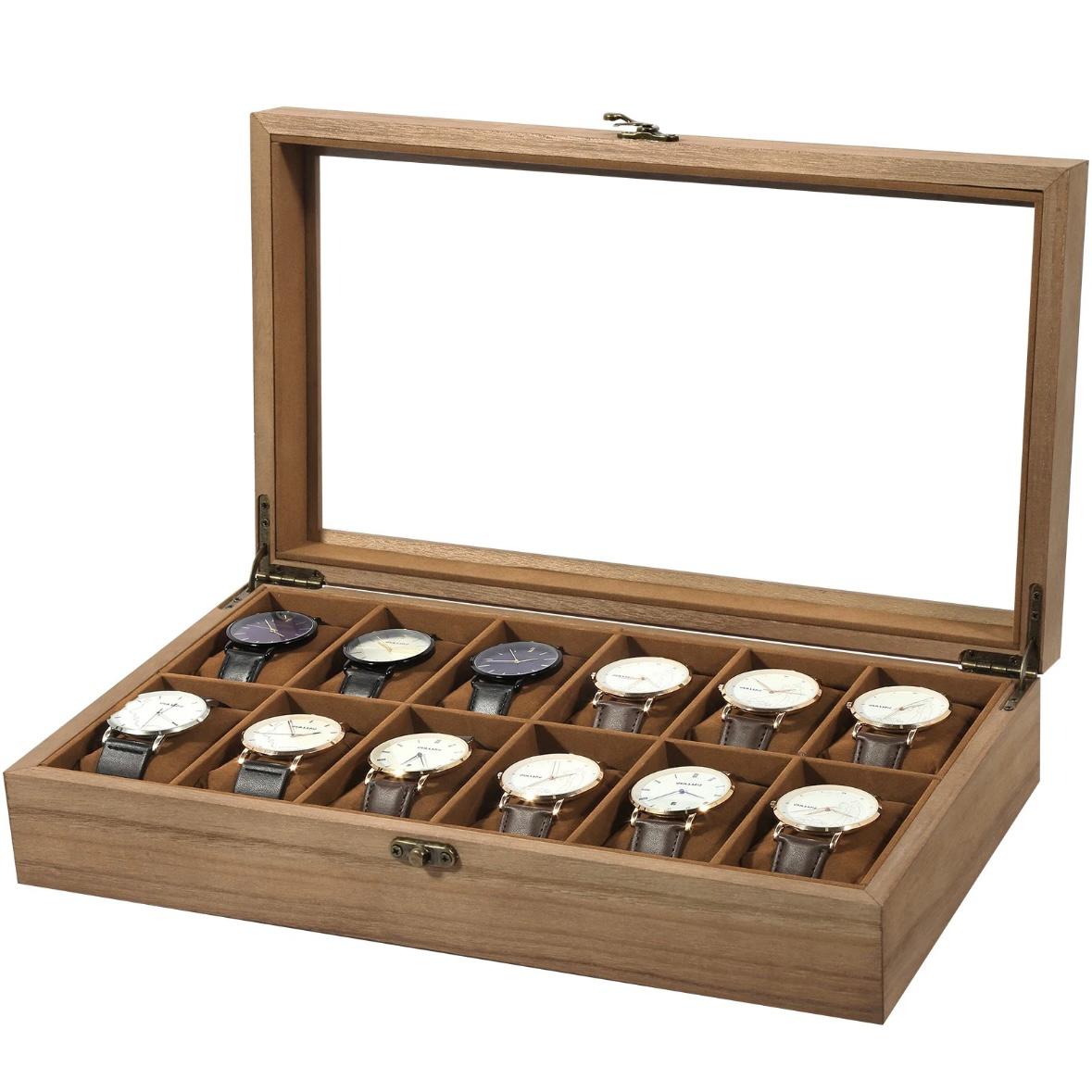 12 Uhren Uhrenbox Uhrenkasten Uhrenkoffer Uhrenschatulle