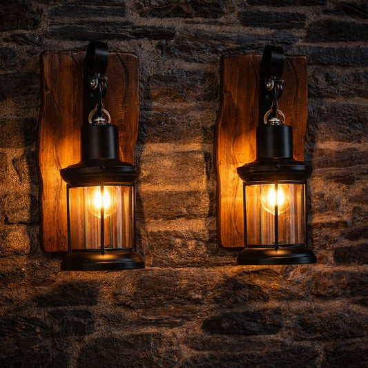 2x Antike Wandleuchte Vintage