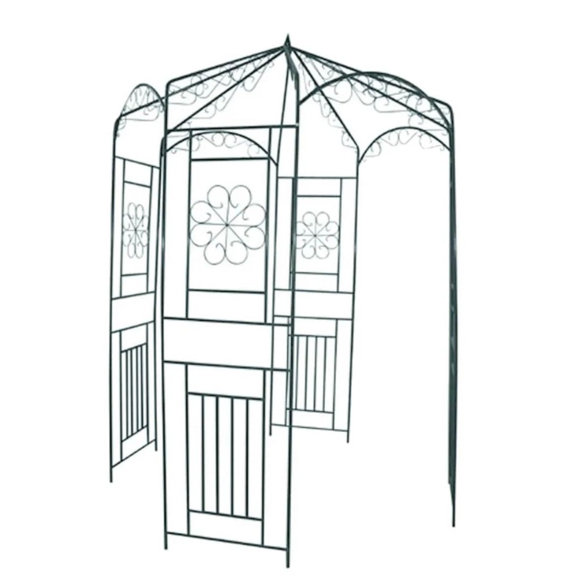 Rosenpavillon Metall Rosenbogen Eisenpavillon Rankhilfe 250cm