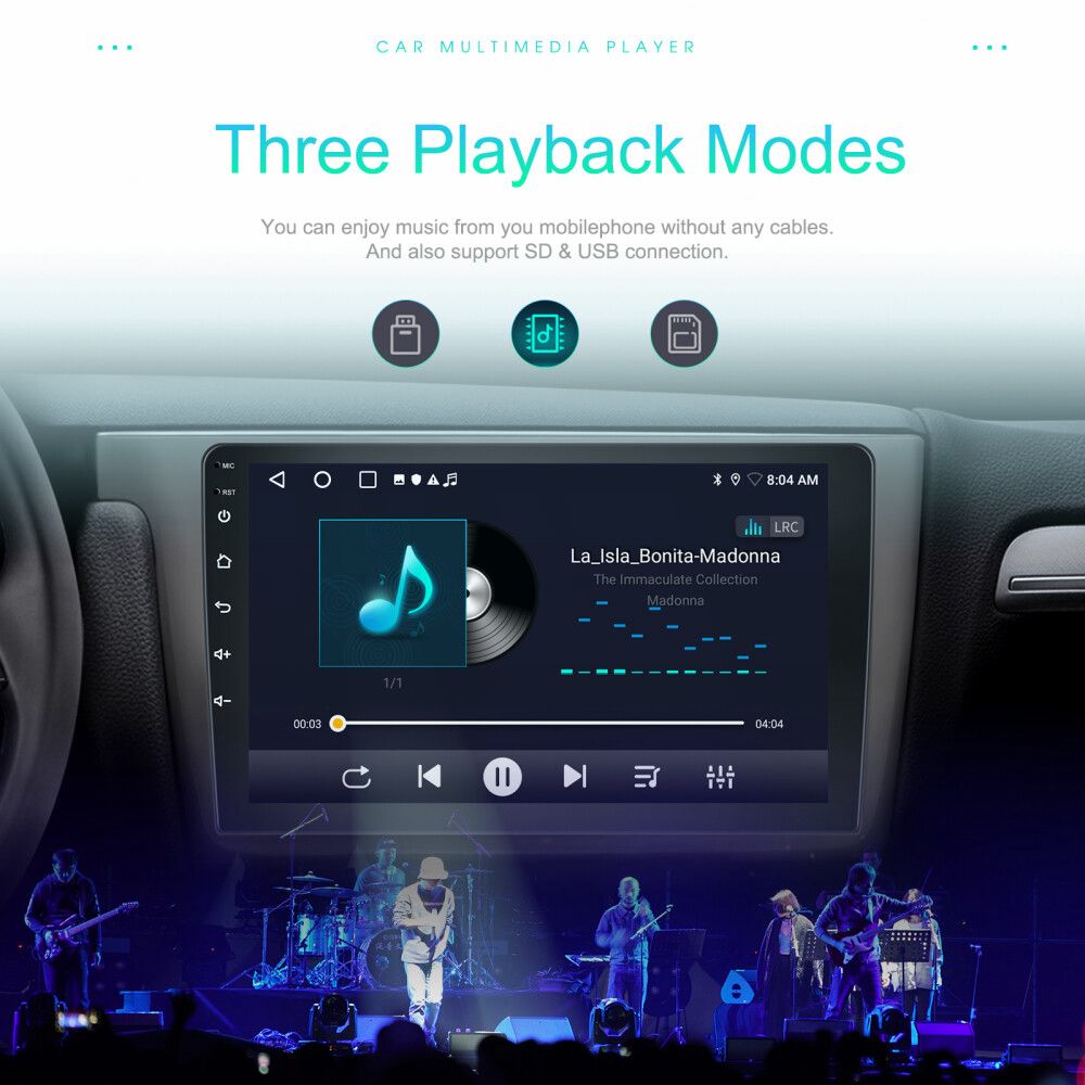 Autoradio Android 10 Zoll GPS Navigation WIFI CarPlay Navi 2G 64G