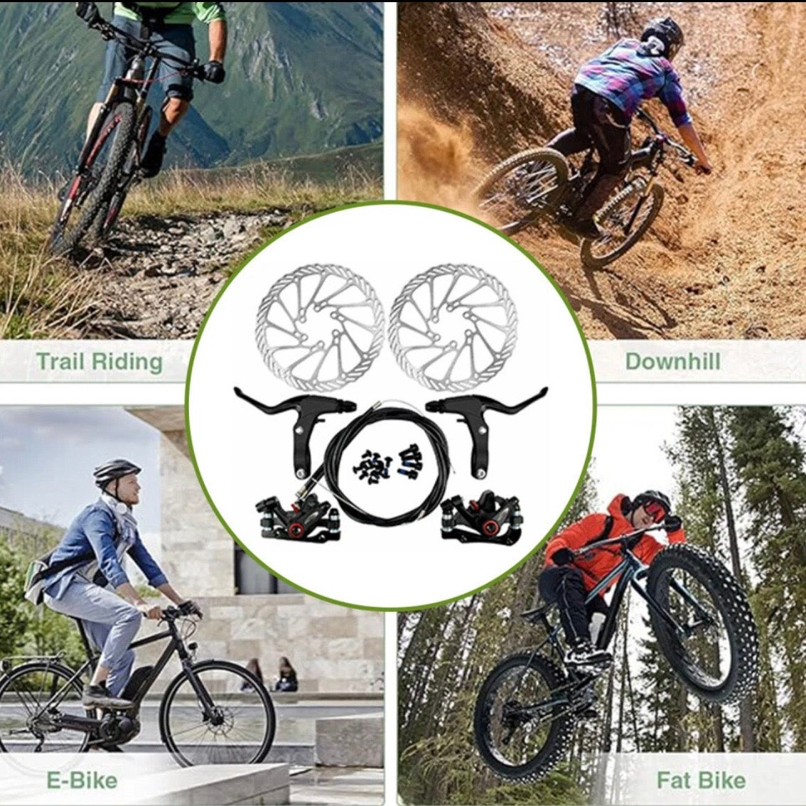 Fahrrad MTB Mechanische Scheibenbremsen Set Vorne Hinten Bremsklötze