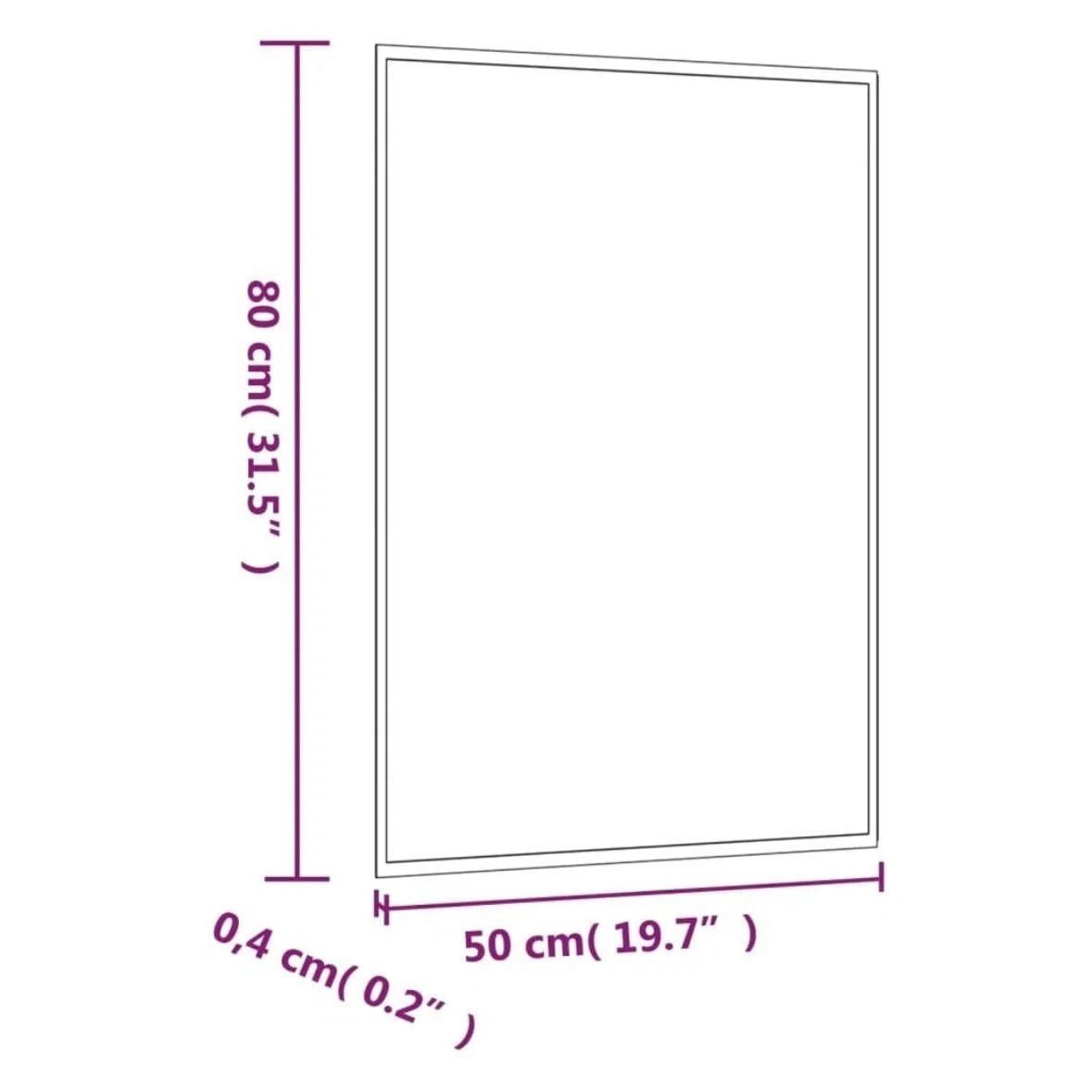 Wandspiegel Glas Spiegel Wohn Badspiegel Rechteck 50x80cm