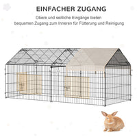 Freigehege Kleintiergehege Laufgitter Gehege 220x103x103cm