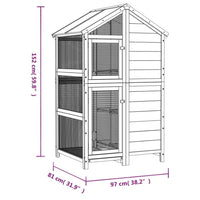 Vogelvoliere Vogelkäfig Holz Voliere Vogelhaus Käfig 97x152cm