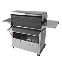 Gasgrill Grillwagen 7 Brenner 19,3 kW Edelstahl Thermometer