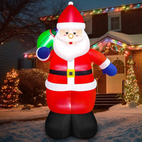 183m Aufblasbarer Weihnachtsmann LED Beleuchtung Outdoor Gartendeko XXL