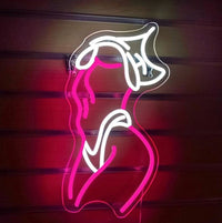 LED Neon Schild Sexy Lady Silhouette Wanddeko Leuchtreklame Bar