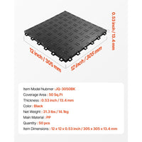 50x Garagenboden Bodenfliesen Bodenbelag Bodenbeschlag 30,5x30,5cm