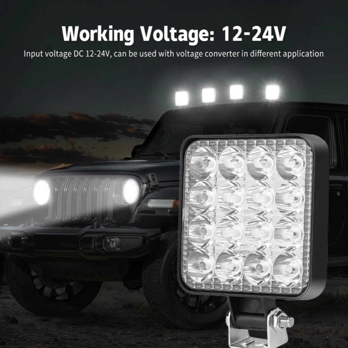 4x LED Arbeitsscheinwerfer KFZ Scheinwerfer Beleuchtung LED
