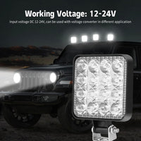 4x LED Arbeitsscheinwerfer KFZ Scheinwerfer Beleuchtung LED