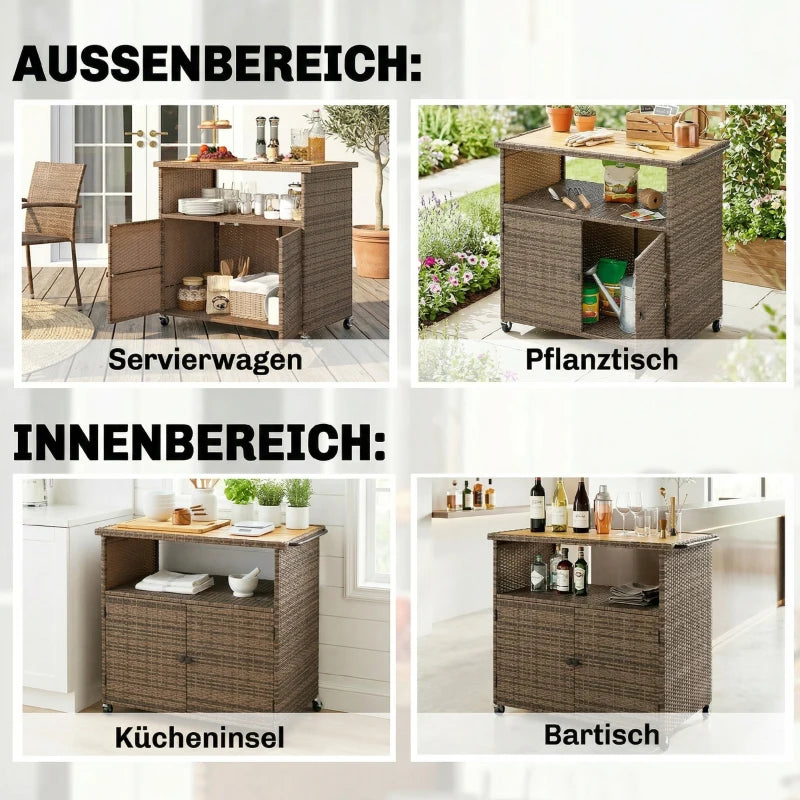 Servierwagen Küchenwagen Pflanztisch Outdoor Indoor Wagen
