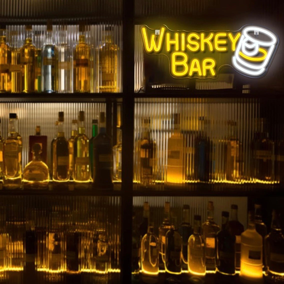 Whiskey Bar Neon Schild LED Neon Wanddekoration Dekoration Wand Beleuchtung