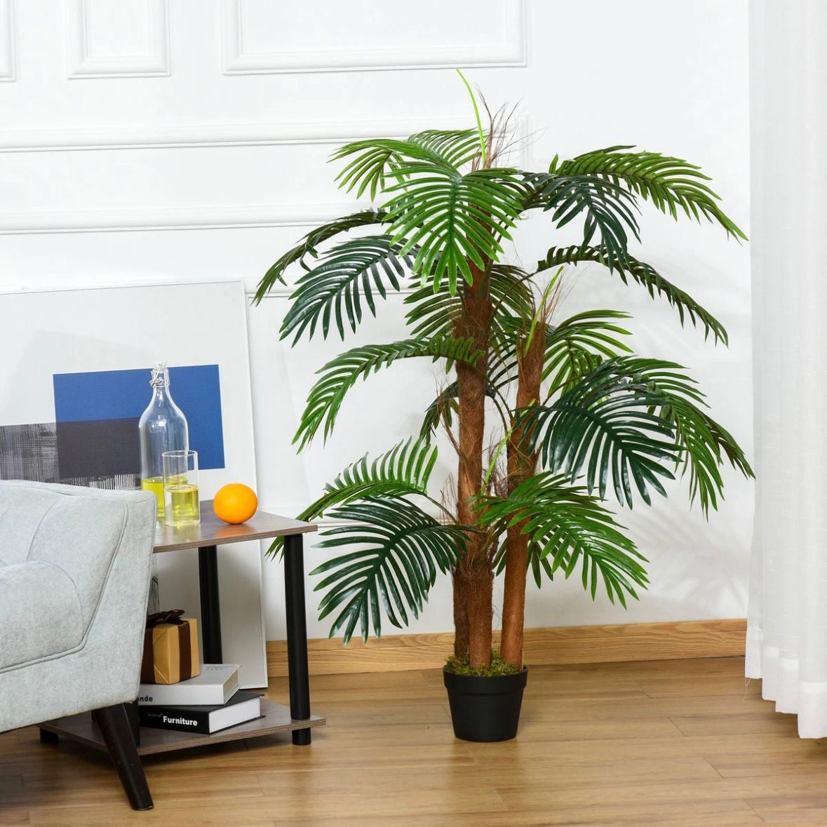 Kunstpflanzen Topf 120cm Palme Kunstpflanze Kunstbaum Zimmerpflanze