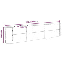 Garten Hochbeet Pflanzenbeet Stahl Garten Beet 332x68cm