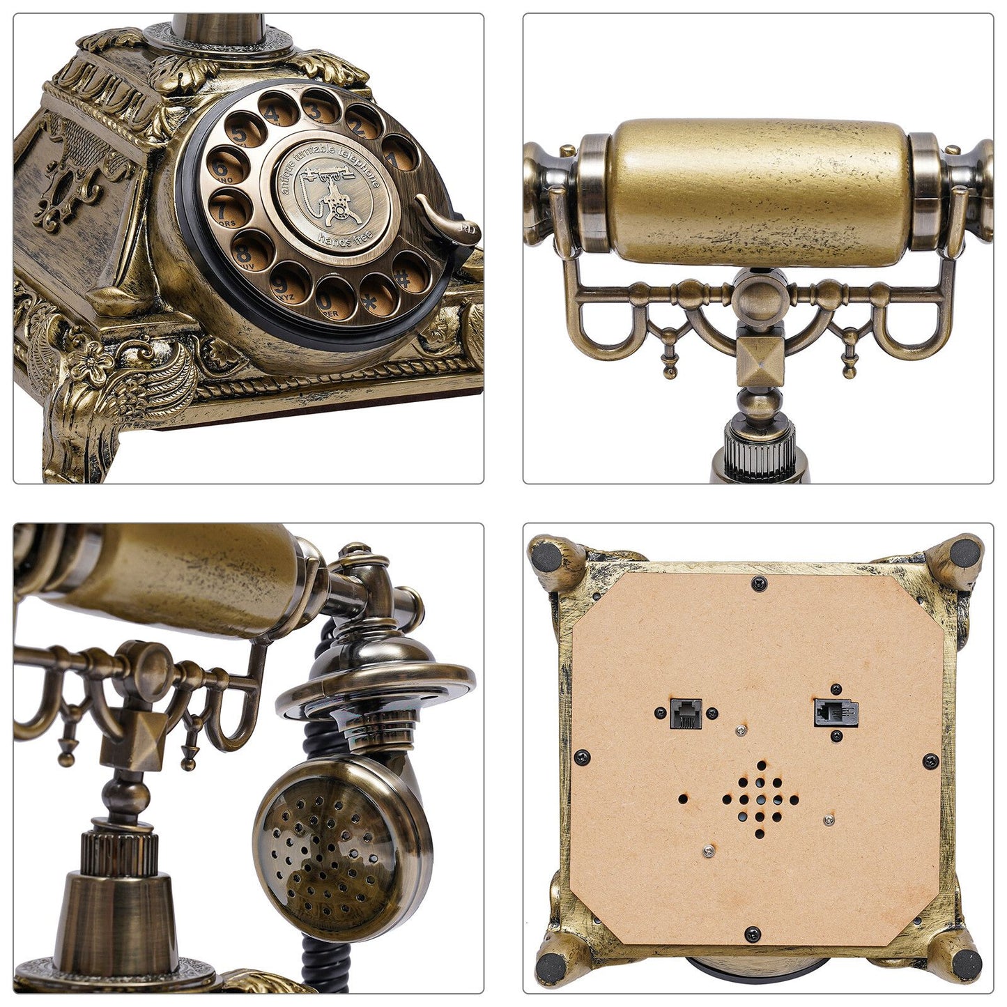 Retro Telefon Schnurgebunden Nostalgie Festnetz Tischtelefon Wohnzimmer