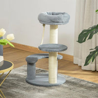 Katzenbaum Kratzbaum Kletterbaum Spielbaum Sisalsäule 65cm Grau