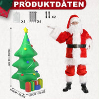 150cm Aufblasbarer Weihnachtsbaum LED Beleuchtung Weihnachtsdeko