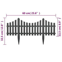 Zaun Abgrenzung Gartenzaun 17x Gartendeko Beet