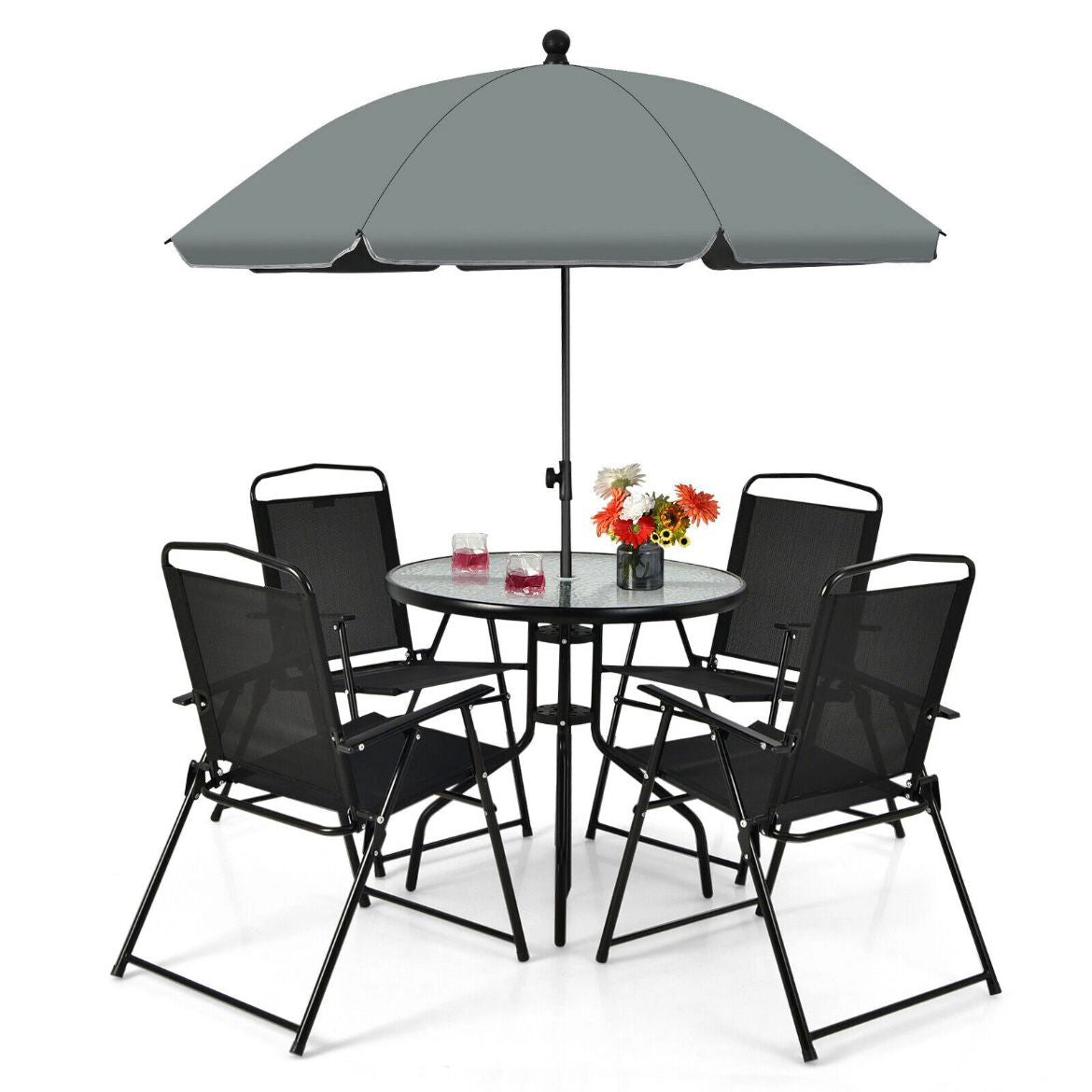 Gartenmöbelset Balkonmöbel Bistroset Schirm Gartentisch Gartenstühle