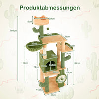 Kratzbaum 160cm Katzenbaum Kletterbaum Katzenmöbel Sisalpfosten