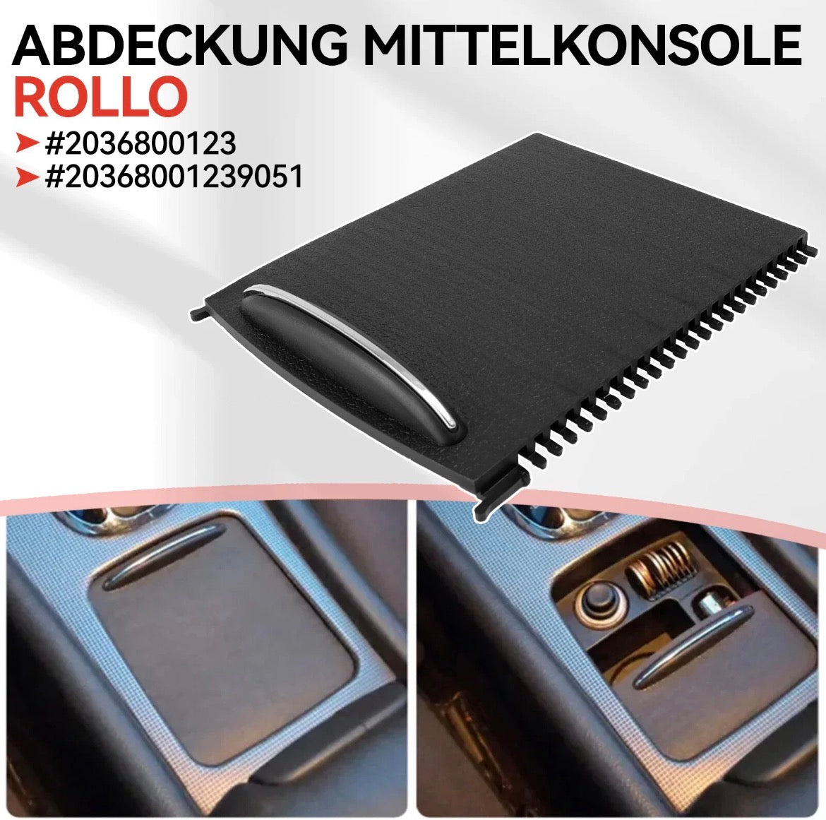 Rollo Mittelkonsolen Abdeckung Blende  Für Mercedes C-Classe W203 S203 2000-2007