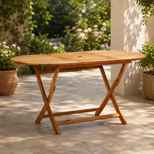 Klappbarer Gartentisch 160x85x75cm Holztisch Klapptisch